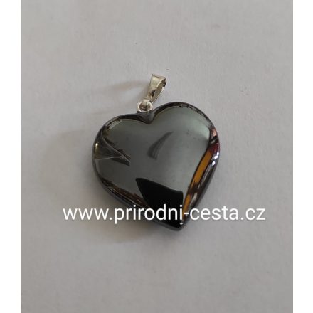 Foto - Hematit přívěšek srdce