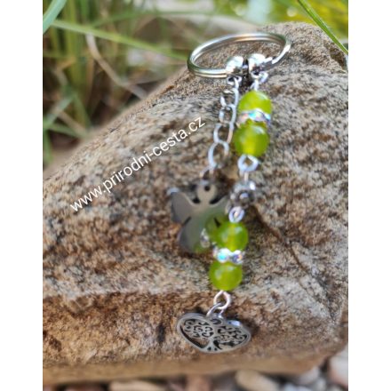 Foto - Klíčenka Jadeit zelený + strom života