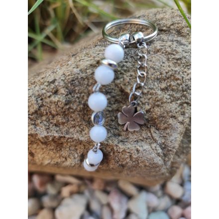 Foto - Klíčenka Jadeit čtyřlístek