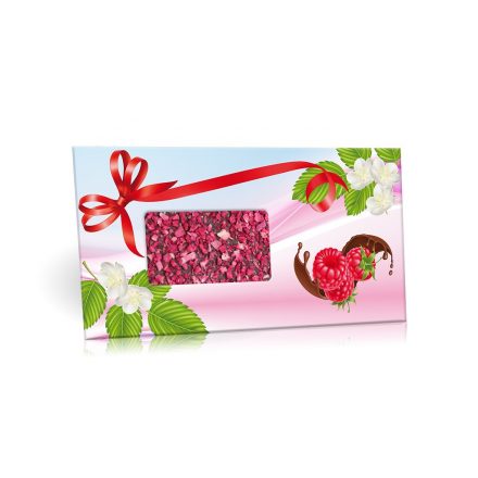 Foto - Maliny s mašlí - mléčná čokoláda s malinami