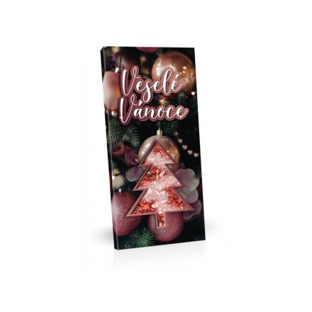 Foto - Mléčná čokoláda s posypem jahoda