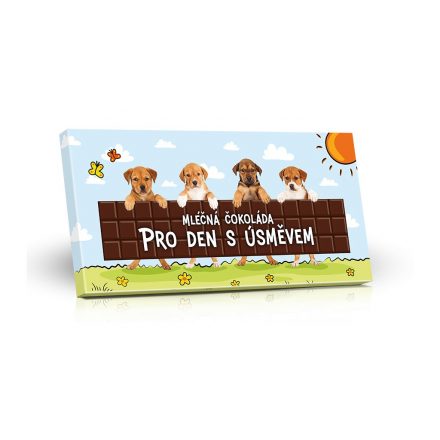 Foto - Pro den s úsměvem (štěňátka) - Mléčná čokoláda 100g
