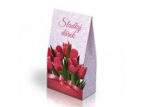 Italské pralinky - Sladký dárek s tulipány (stříška)