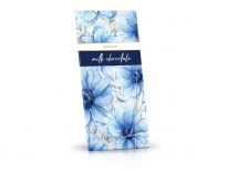 Belgická mléčná čokoláda - Modré květiny